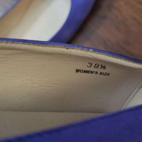 Tods Purple Professional Workcore Girly Edgy Comfy Suede Leather Flats Size 38.5 - Picture 5 of 5